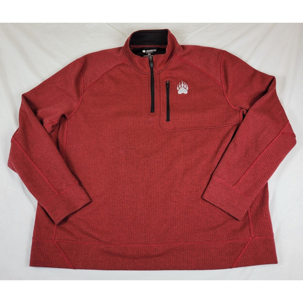 Alaskan Hardgear Duluth Trading Co Mens 2XL Quarter Zip Pullover Red 68224 OXD